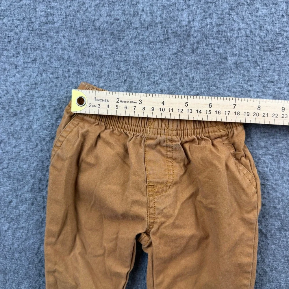 Carter's Jogger Pants Kid's 6M Brown‎ Elastic Waist 100% Cotton Chino Trousers